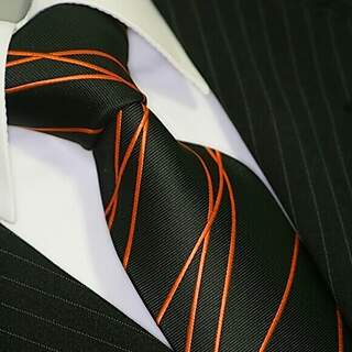 Krawatte 415 Orange Schwarz