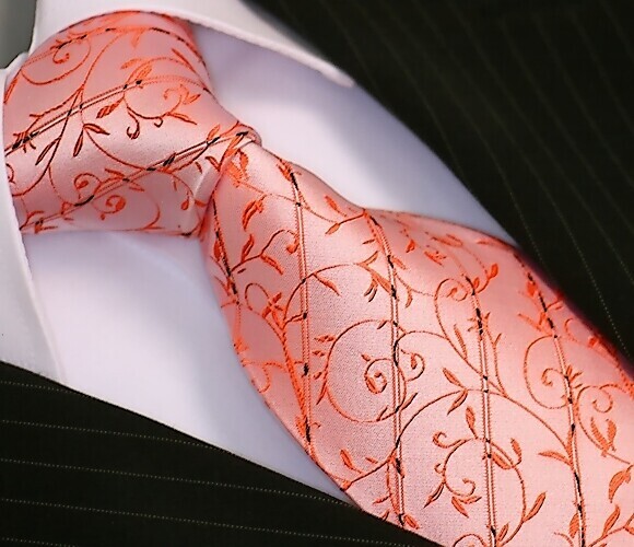 Binder de Luxe Designer Krawatte mit Einstecktuch Krawatten 2er Set 525 Orange 