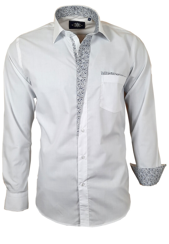 Herrenhemd 82202 Wei Herren Hemden Langarm Elegant Herren Hemden 